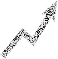 Yen currency growth Word cloud illustration