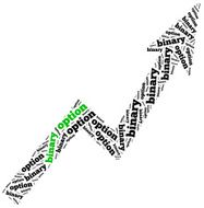 Word cloud illustration related to binary option growth