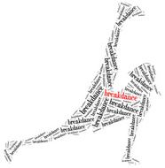 Breakdancing concept Word cloud illustration N4