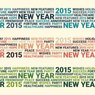Happy new year seamless ribbon pattern