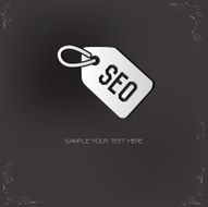 SEO symbol on dark background vector