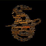 Halloween pumpkin word cloud