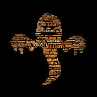 Halloween ghost word cloud