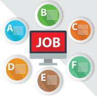 Job Infographics for text Colorful vector