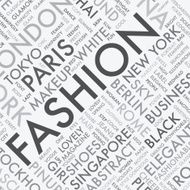 Fashion word tag cloud typography texture background vector N2