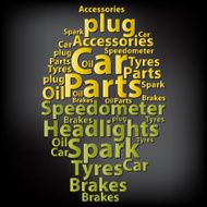 Text cloud Car wordcloud Tag concept Vector illustration
