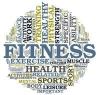 Fitness and health concept in tag cloud