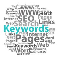 Text cloud Seo wordcloud Tag concept Vector illustration