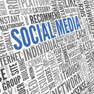 Social media conept in word tag cloud N5