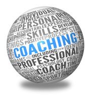 Coaching concept in sphere tag cloud N3