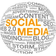 Social Media - Word Cloud Text Sphere