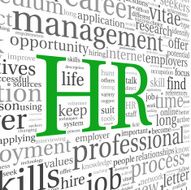 Human resources concept in tag cloud N6