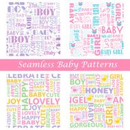 Baby Seamless Typography Pattern