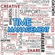 Time management word cloud