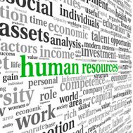 Human resources concept in tag cloud N10