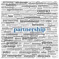 Partnership and business concept in tag cloud N2