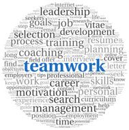 Teamwork concept in word tag cloud N7