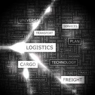 Logistics word cloud illustration