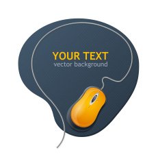 Vector computer mouse text banner
