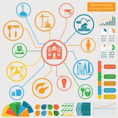 House repair infographic set elements N18