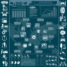 Car service repair Infographics N45