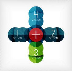 Glossy circle geometric shape info background N34