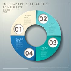 abstract 3d paper infographics N141