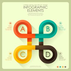 flat design abstract infographics N7