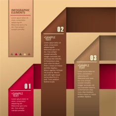 vector abstract 3d paper infographics N120