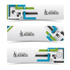 Modern design Business banners set N9