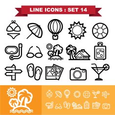 Line icons set 14