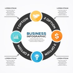 Modern vector infographic for business project N6