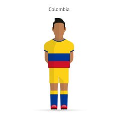 Colombia football player Soccer uniform N2