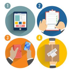 Set of hands clients purchasing N9