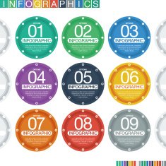 Abstract infographics flat design N31
