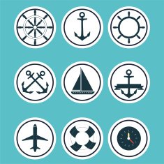 marine vector set