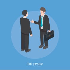Talk people concept design 3d isometric vector illustration