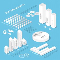 Flat 3d isometric infographic for your business presentations N6