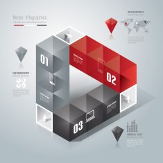 Infographics vector design template N491