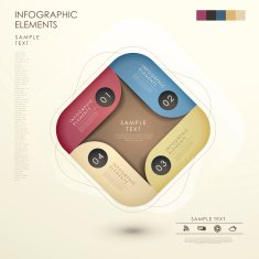 abstract 3d origami infographics N2
