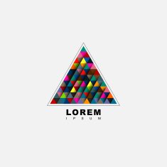 Colorful abstract triangle symbol N2