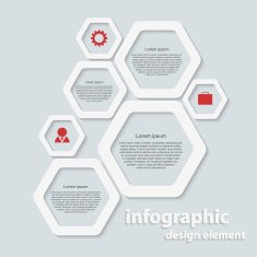 Abstract paper infographic Design elements N3