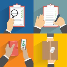 Set of hands clients purchasing N10