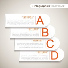 vector abstract 3d paper infographics N124