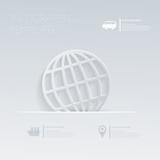 globe Theme holidays Template infographic or website layout
