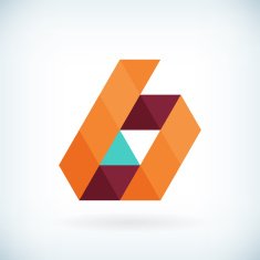 Modern letter B icon flat design element template N3