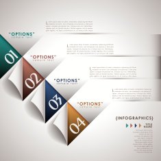 vector abstract 3d paper infographics N127