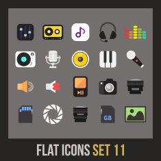 Flat icons set 11 N3