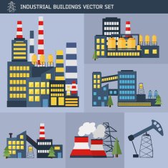 Plants and factories vector illustration N3
