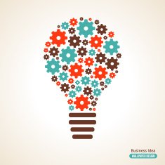 Light Bulb with Gears Pattern N2